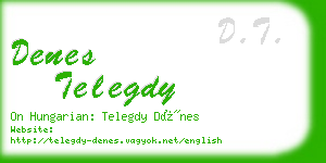 denes telegdy business card